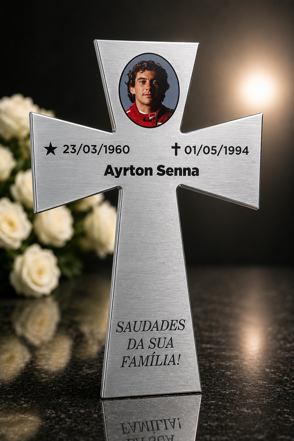 Detalhe da impressão UV na placa Comunik